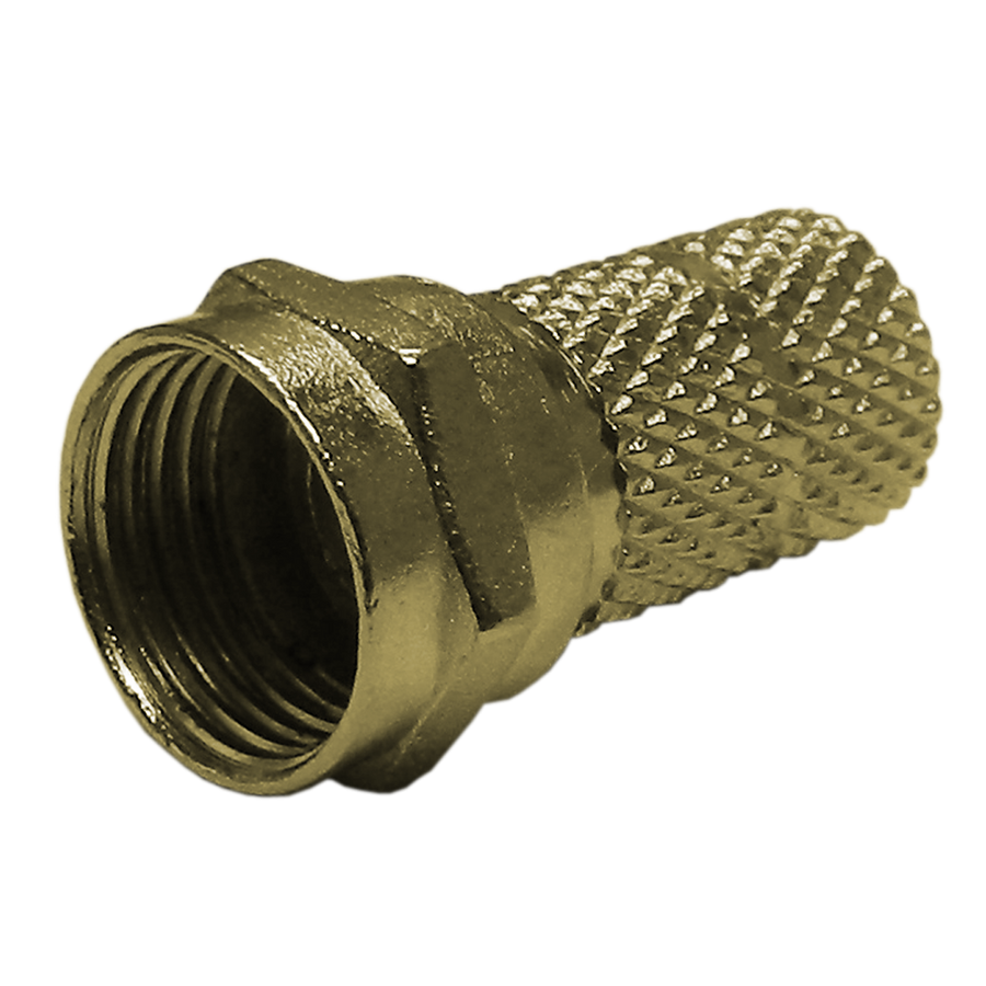 CONECTOR COAXIAL, RG6 TIPO ROSCA, DORADO