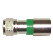 CONECTOR COAXIAL, RG6 VERDE DE COMPRESION