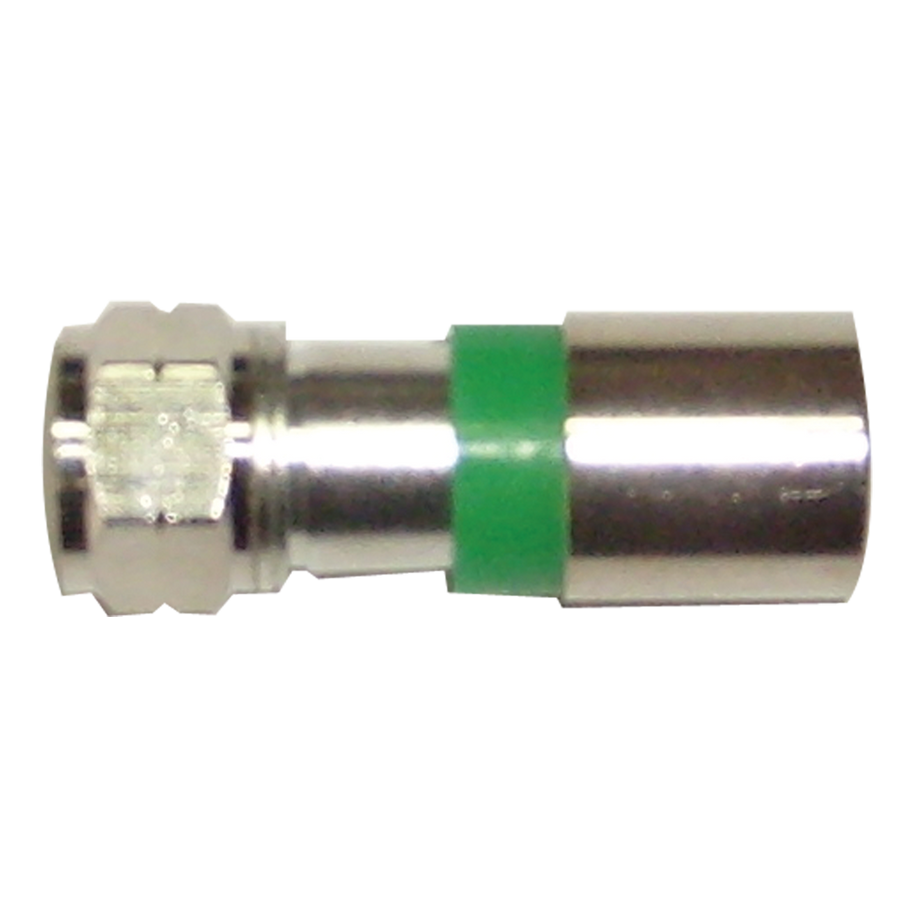 CONECTOR COAXIAL, RG6 VERDE DE COMPRESION