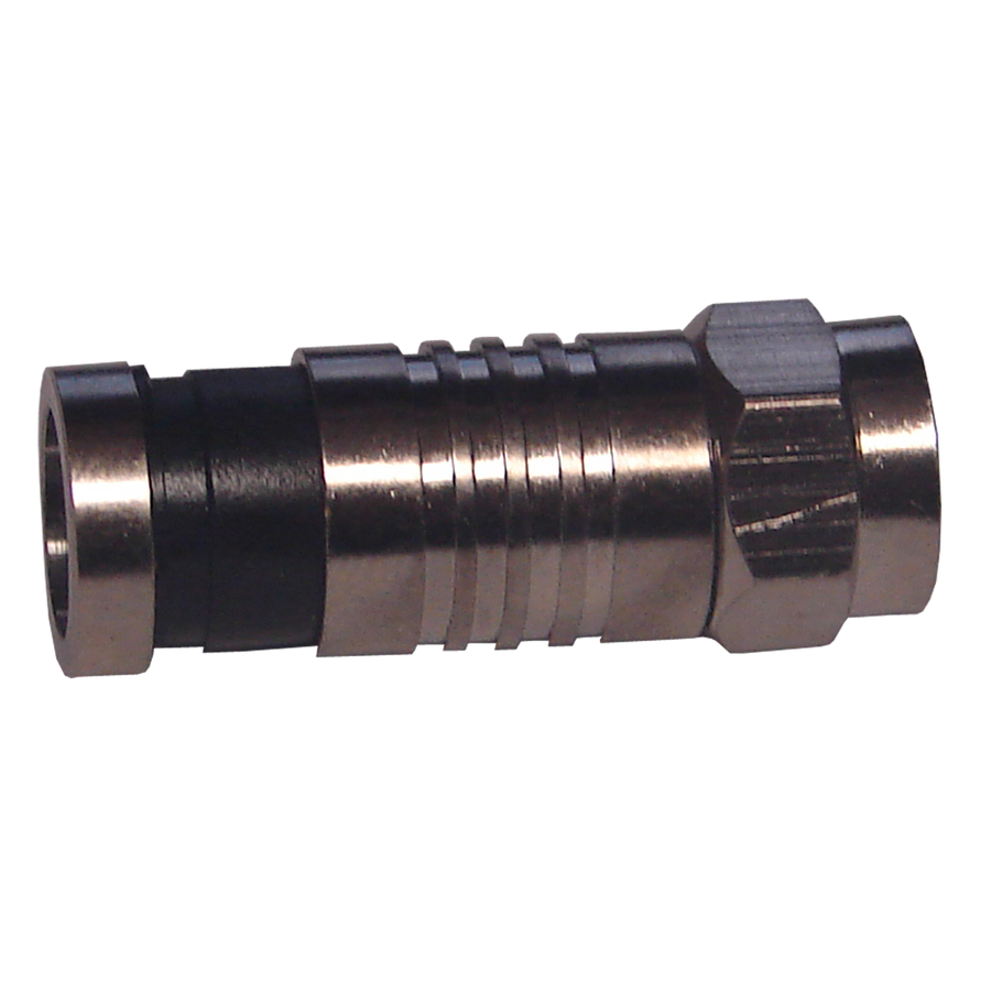 CONECTOR COAXIAL, RG6 NEGRO DE COMPRESION