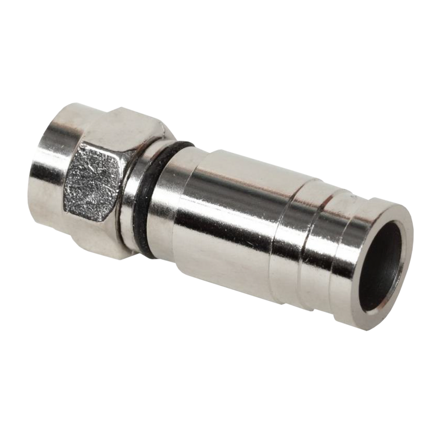 CONECTOR COAXIAL, RG6 PLATEADO DE COMPRENSION