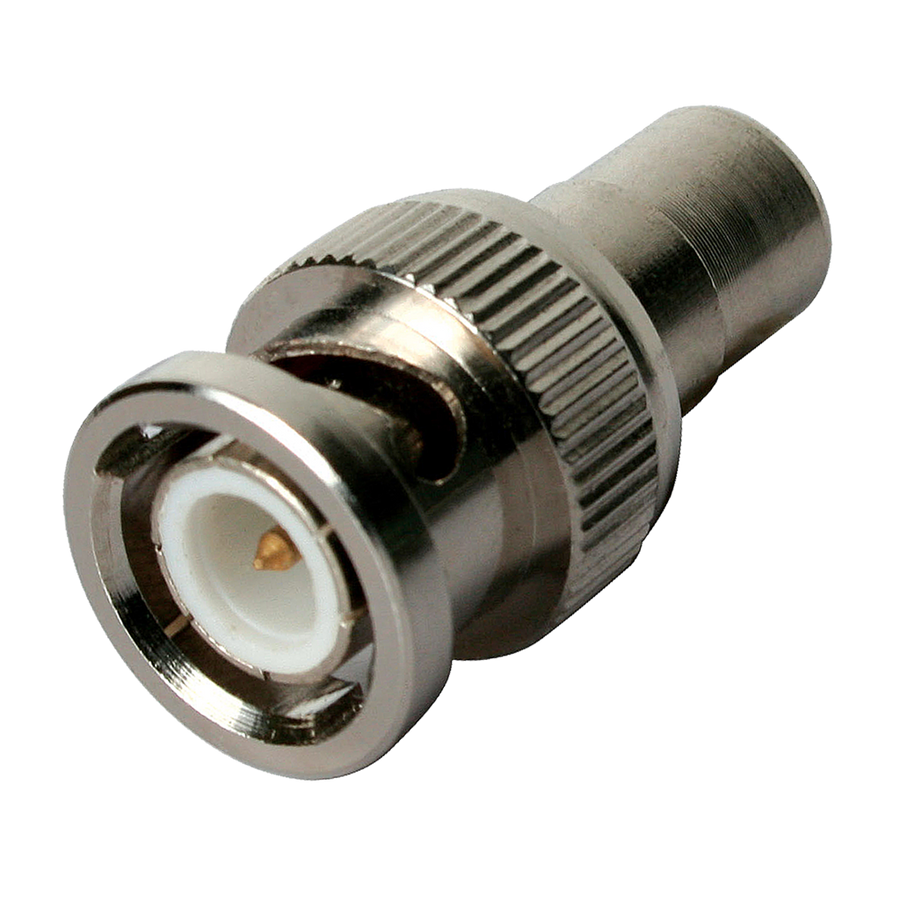 CONECTOR BNC-JACK RCA CON PUNTA DE COBRE