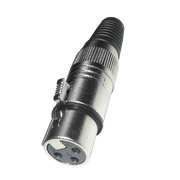 JACK XLR, 3 PINES, METALICO