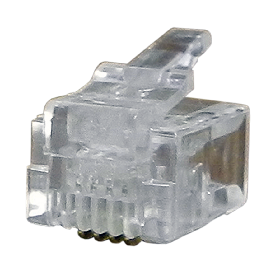 CONECTOR PLUG RJ-10 4P4C, 4 CONTACTOS