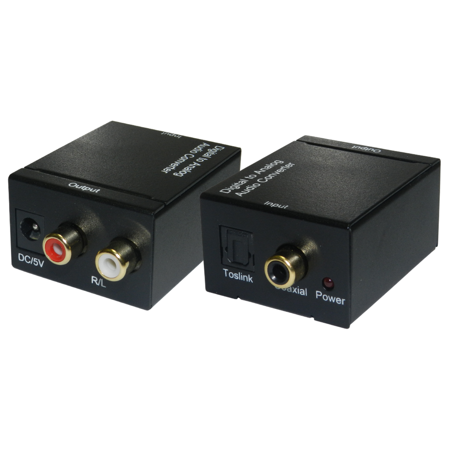 CONVERTIDOR DE AUDIO OPTICO DIGITAL A ANALOGICO 2 JACK RCA, USB CABLE