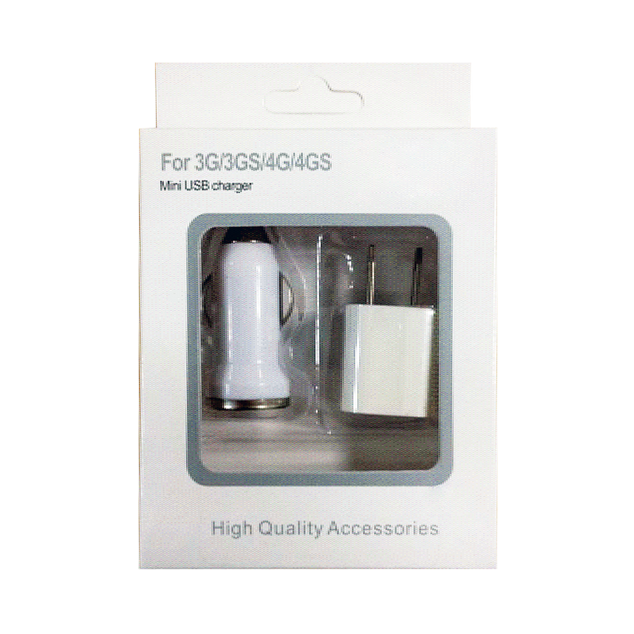 KIT COMPLETO DE ADAPTADORES USBA PARA CARRO (12/24V)  Y CORRIENTE (110V/240V)