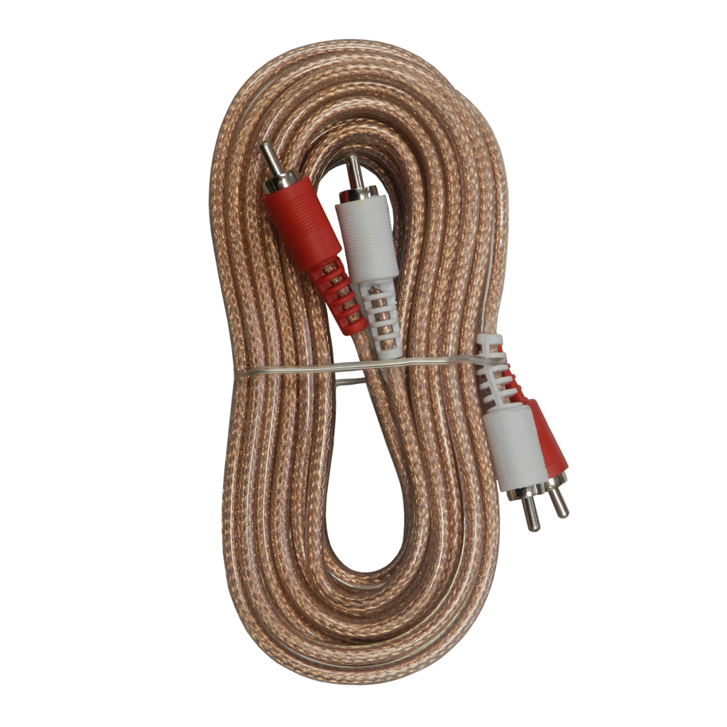 CABLE DE AUDIO TRANSPARENTE, 2 PLUG RCA A 2 PLUG RCA, CCS/CCA, 3MTS