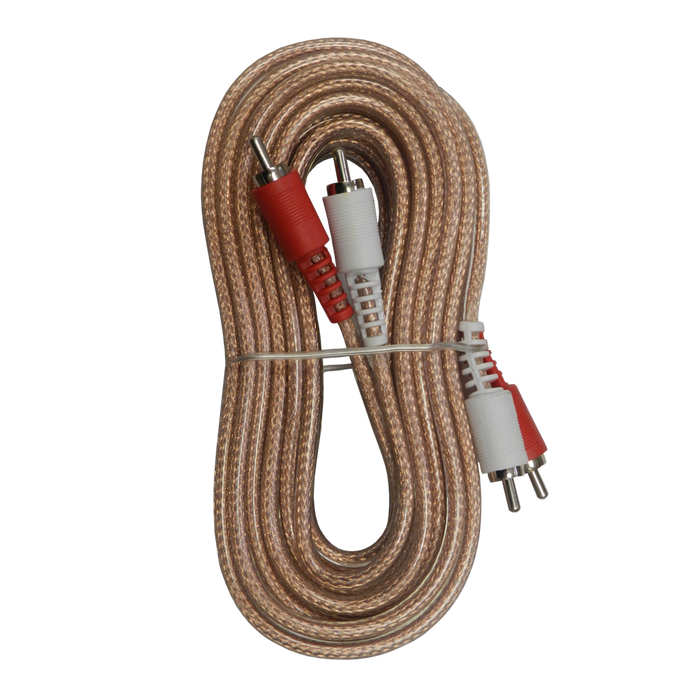 CABLE DE AUDIO TRANSPARENTE, 2 PLUG RCA A 2 PLUG RCA, CCS/CCA, 3MTS