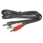 CABLE DE AUDIO, PLUG 3.5MM ESTEREO A 2 PLUG RCA, CCA, 12MTS