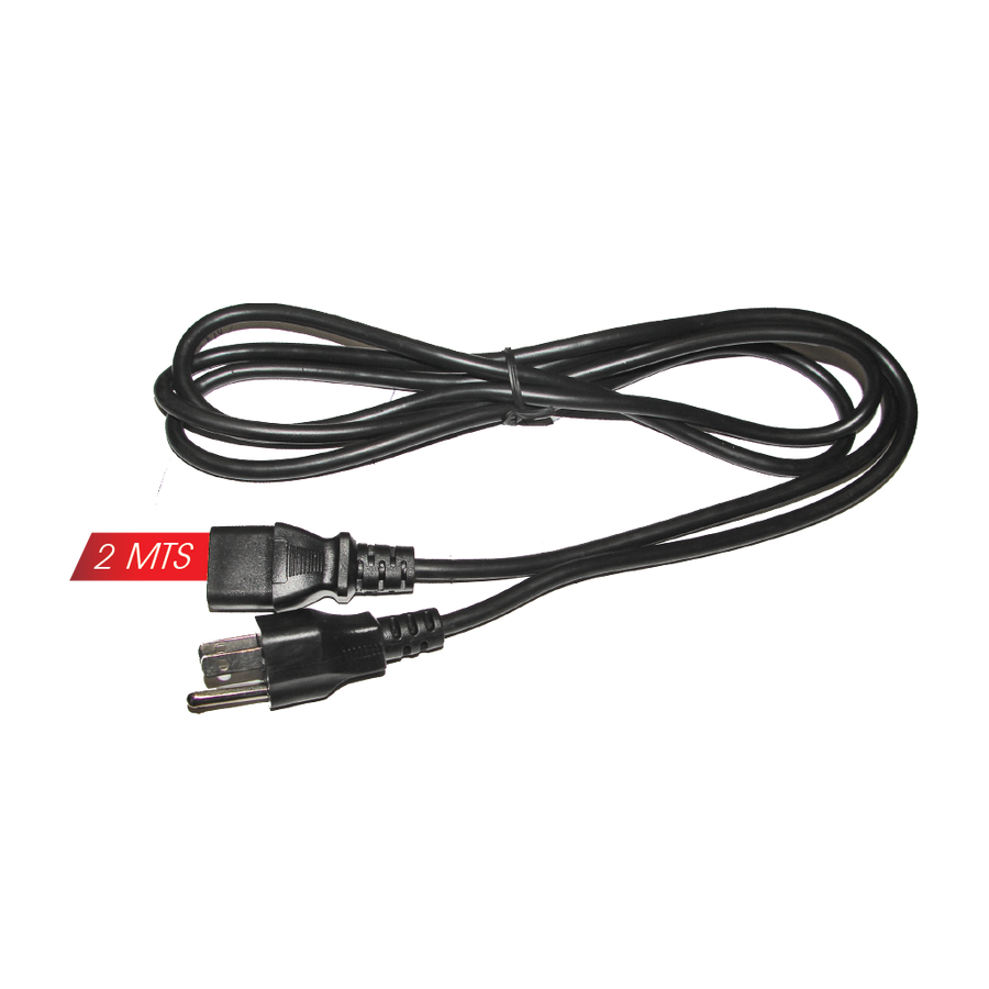 CABLE DE PODER POLARIZADO, 10A, LONGITUD DE CABLE 2 MTS