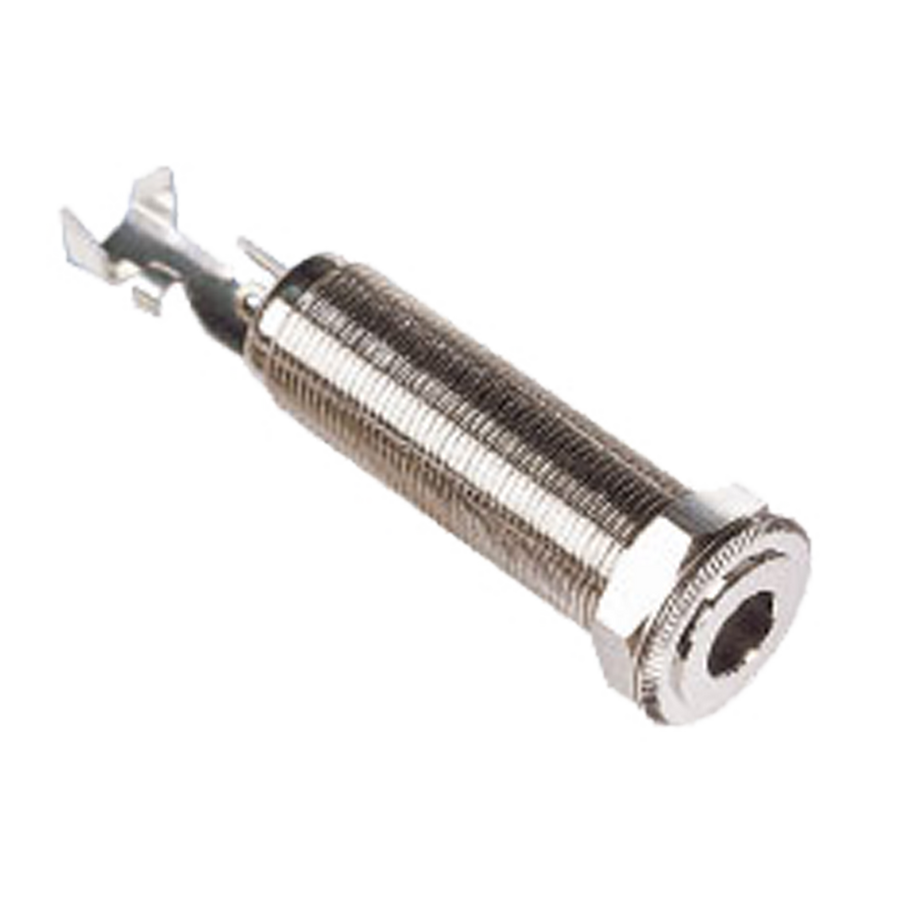 JACK DE CHASIS PARA GUITARRA ELECTRICA, 6.3MM, MONO, METALICO