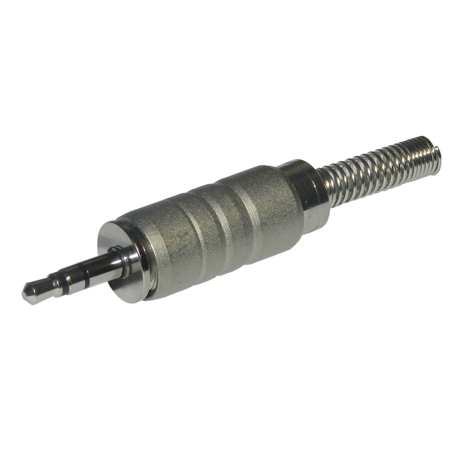 PLUG 3.5MM, CON RESORTE, ESTEREO, METALICO