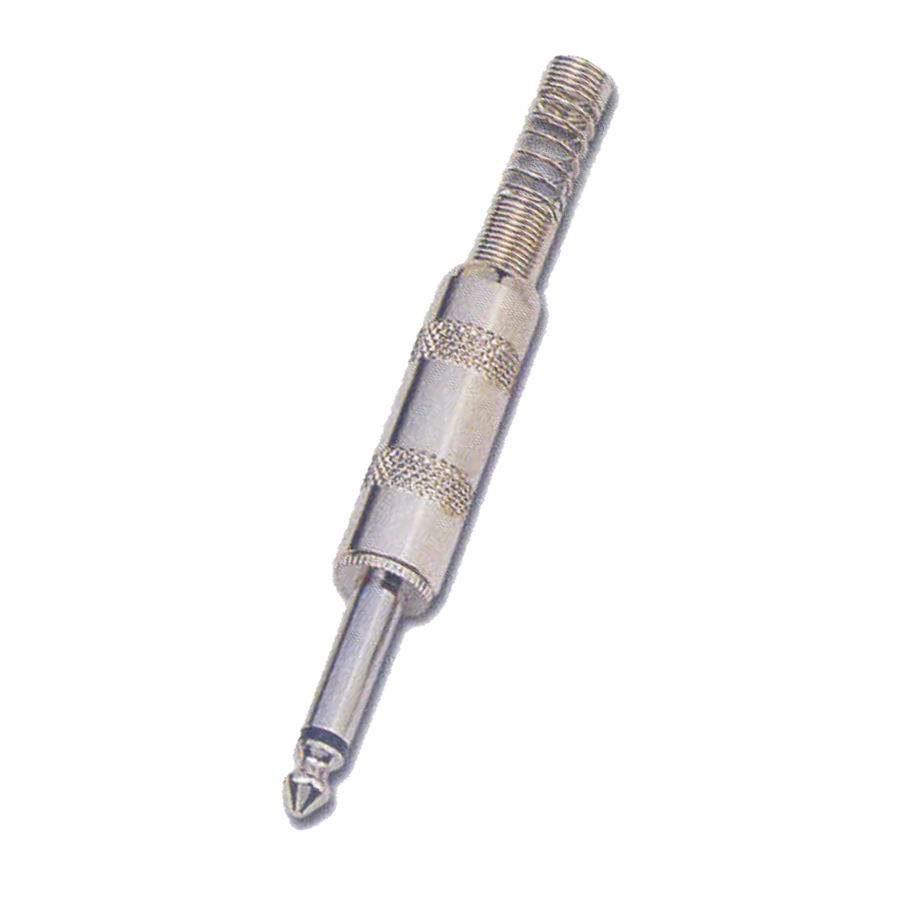 PLUG 6.3MM PLATEADO, MONO CON RESORTE, METALICO