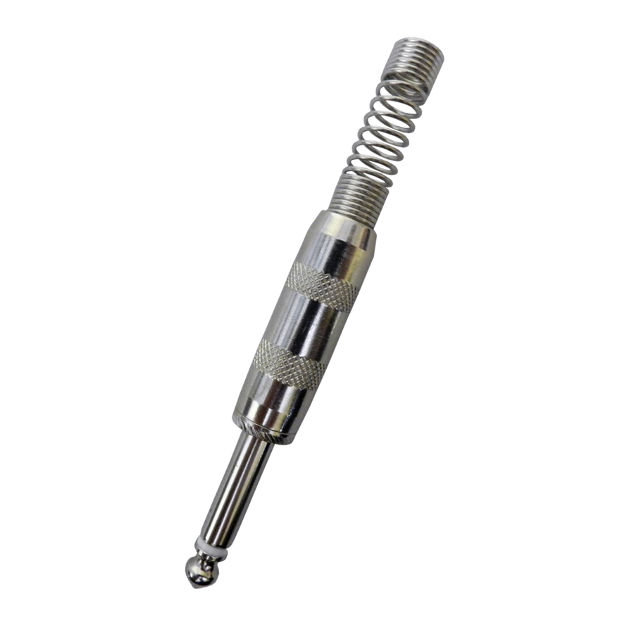 PLUG 6.3MM PLATEADO, MONO CON RESORTE, METALICO