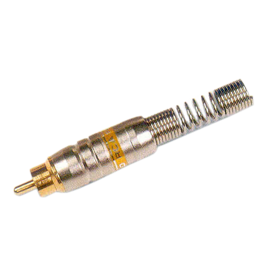 PLUG RCA, CON RESORTE, METALICO