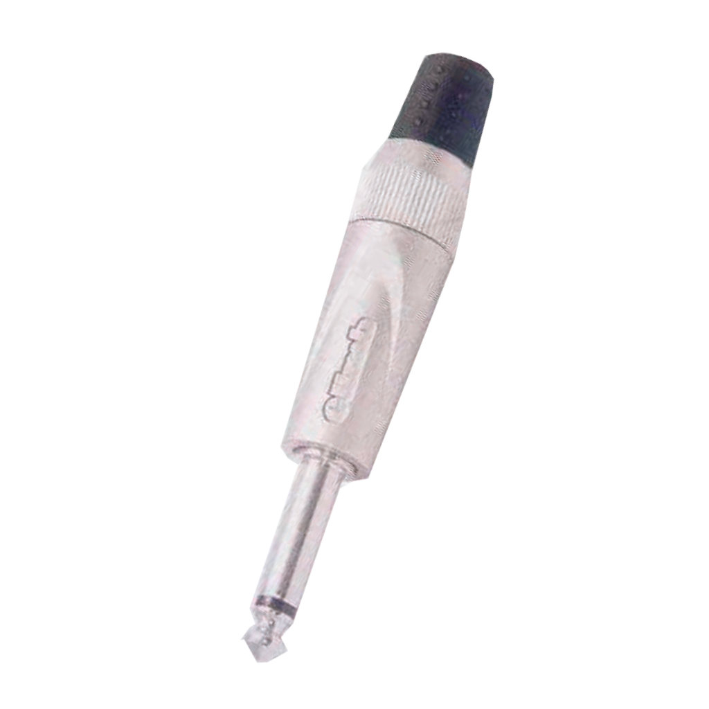 PLUG 6.3MM PLATEADO, MONO SIN RESORTE, METALICO