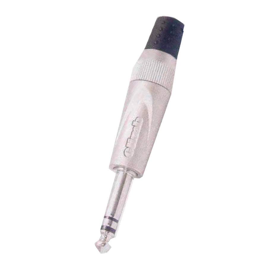 PLUG 6.3MM PLATEADO, ESTEREO SIN RESORTE, METALICO