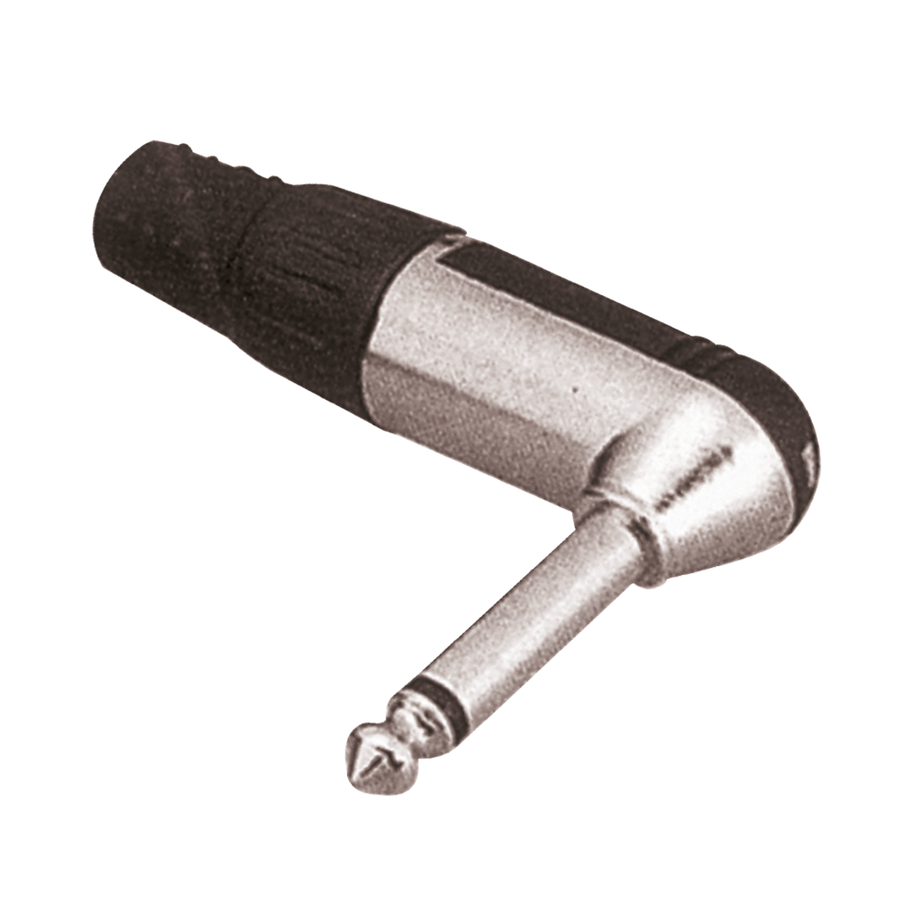 PLUG 6.3MM PLATEADO, MONO, TIPO L SIN RESORTE, METALICO