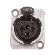 JACK XLR, 3 PINES METALICO, PARA CHASIS
