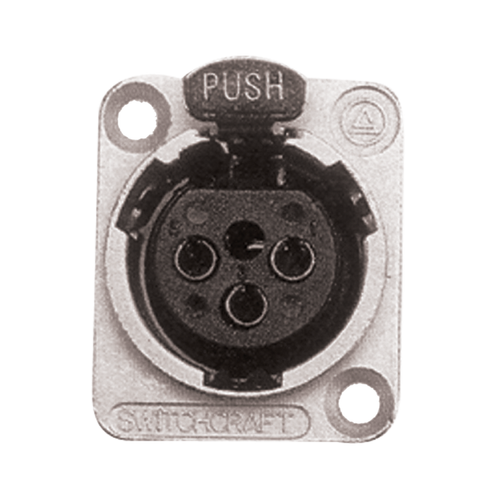 JACK XLR, 3 PINES METALICO, PARA CHASIS