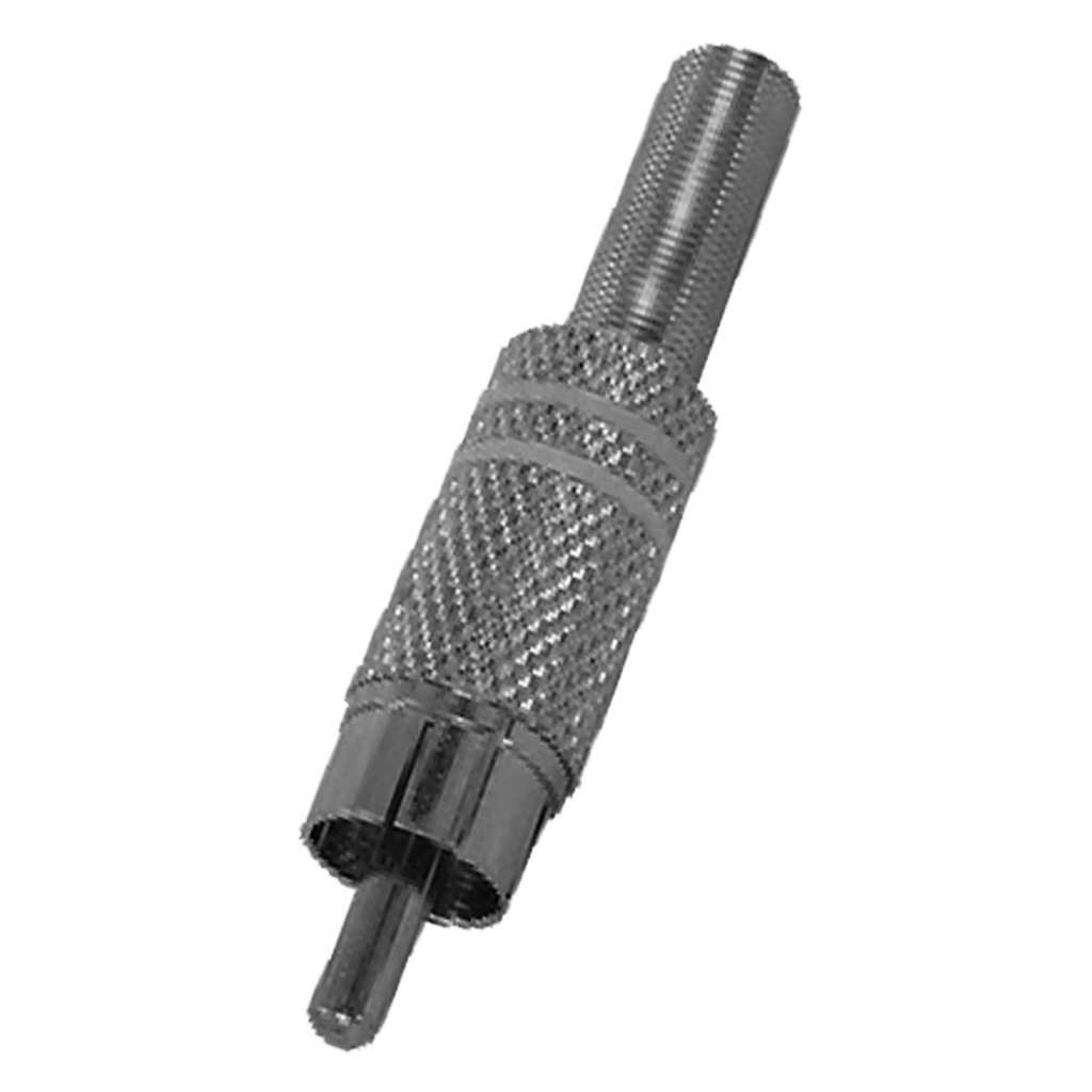 PLUG RCA, CON RESORTE, METALICO