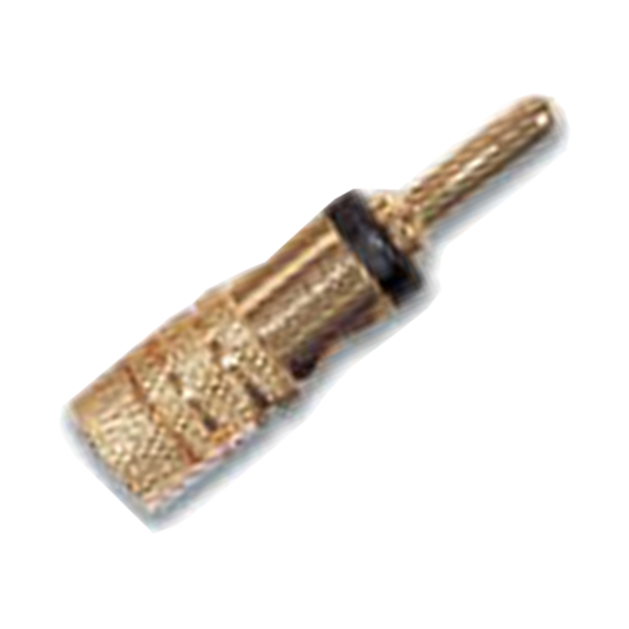 PLUG BANANA DORADO, NEGRO, METALICO