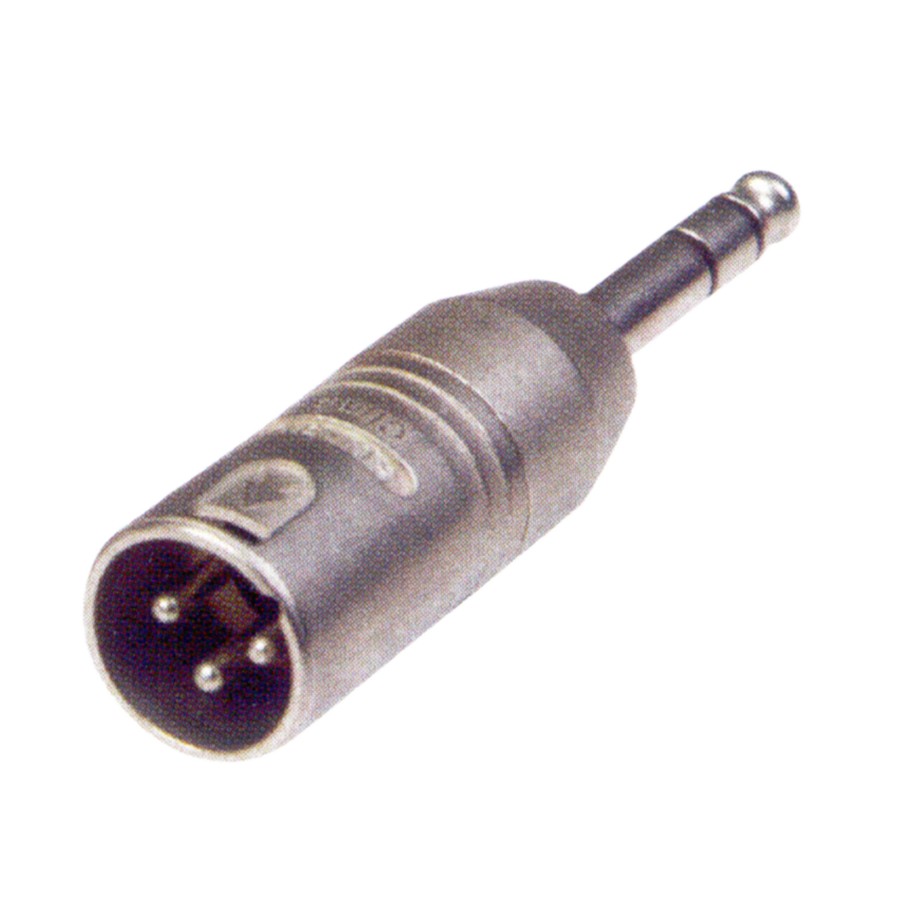 ADAPTADOR PLUG XLR A PLUG 6.3MM ESTEREO, METALICO