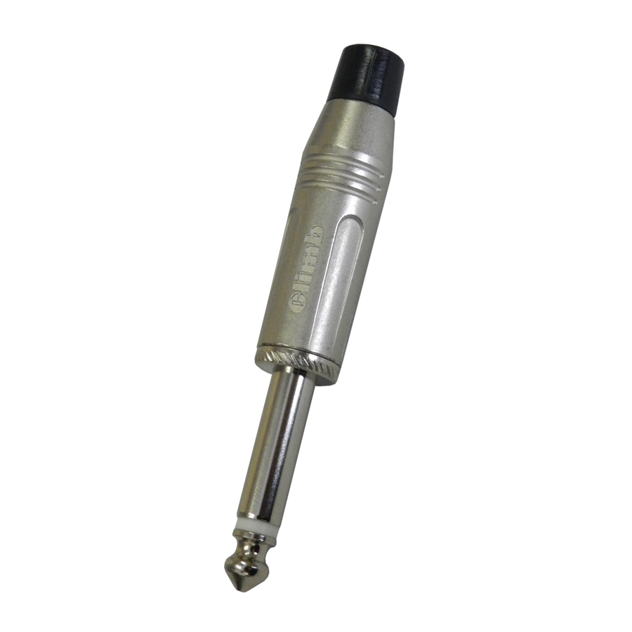 PLUG 6.3MM PLATEADO, MONO SIN RESORTE, METALICO