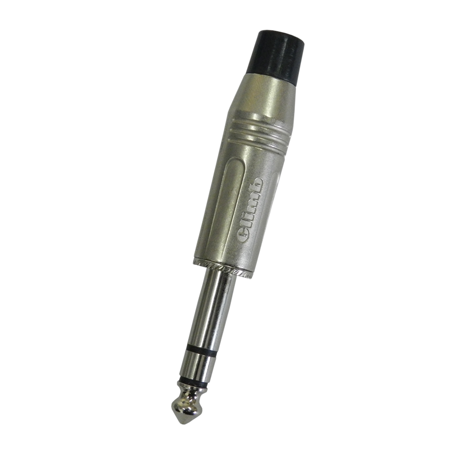 PLUG 6.3MM PLATEADO, ESTEREO SIN RESORTE, METALICO