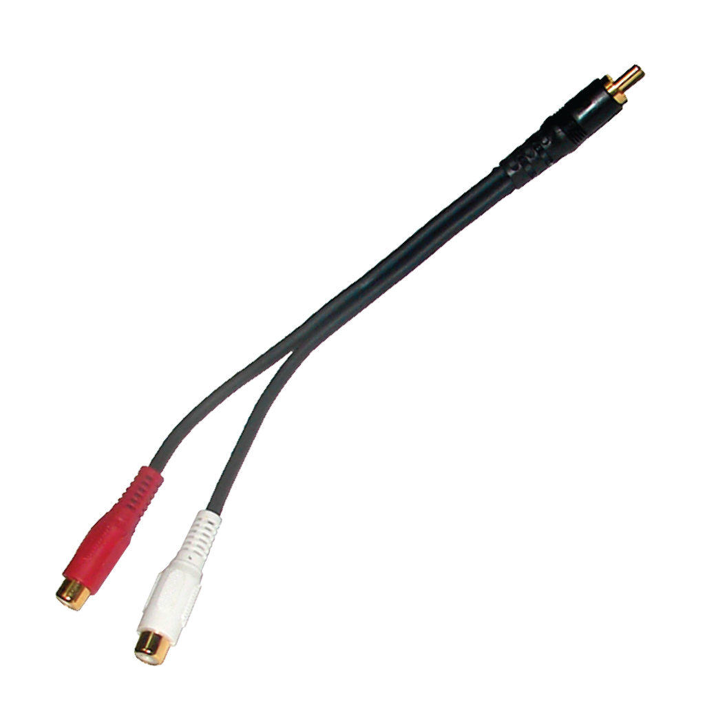 Cable para Audio 1 Plug RCA a 2 Jack RCA, 0.1524 m Long. Cable, CLIMB YRP-01 15 CM