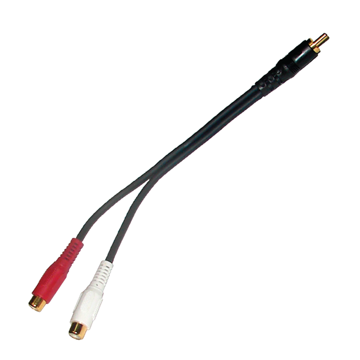 Cable para Audio 1 Plug RCA a 2 Jack RCA, 0.1524 m Long. Cable, CLIMB YRP-01 15 CM