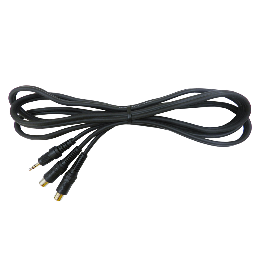 Cable para Audio Estereofónico, 1 Plug Estéreo a 2 Jack RCA, 1.8 m Long. Cable, CLIMB YRP-02 1.8m
