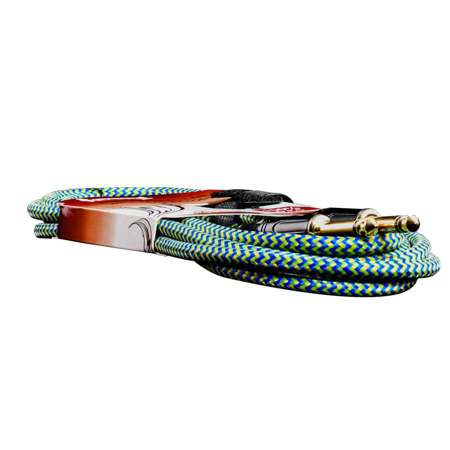 CABLE DE AUDIO, PLUG 6.3MM MONO A PLUG 6.3MM MONO, OFC, CON MALLA, 6MTS
