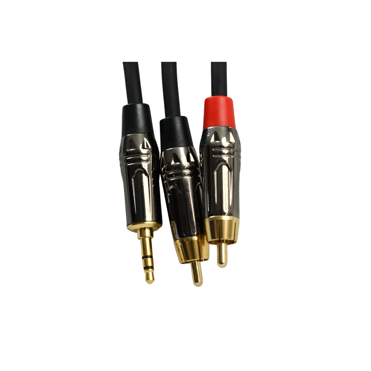 CABLE DE AUDIO, PLUG 3.5MM ESTEREO A 2 PLUG RCA, OFC, 2MTS