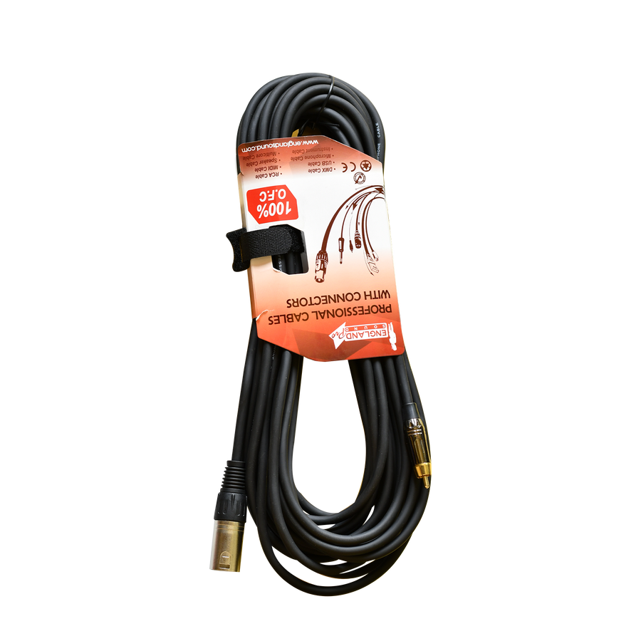 CABLE DE AUDIO, PLUG XLR MACHO A PLUG RCA, OFC, 3MTS