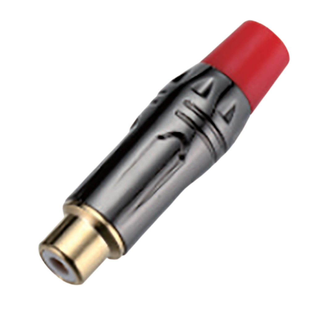 JACK RCA, PLATEADO, ROJO, METALICO