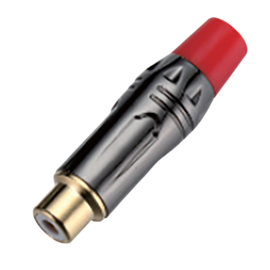 JACK RCA, PLATEADO, ROJO, METALICO