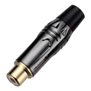 JACK RCA, PLATEADO, NEGRO, METALICO