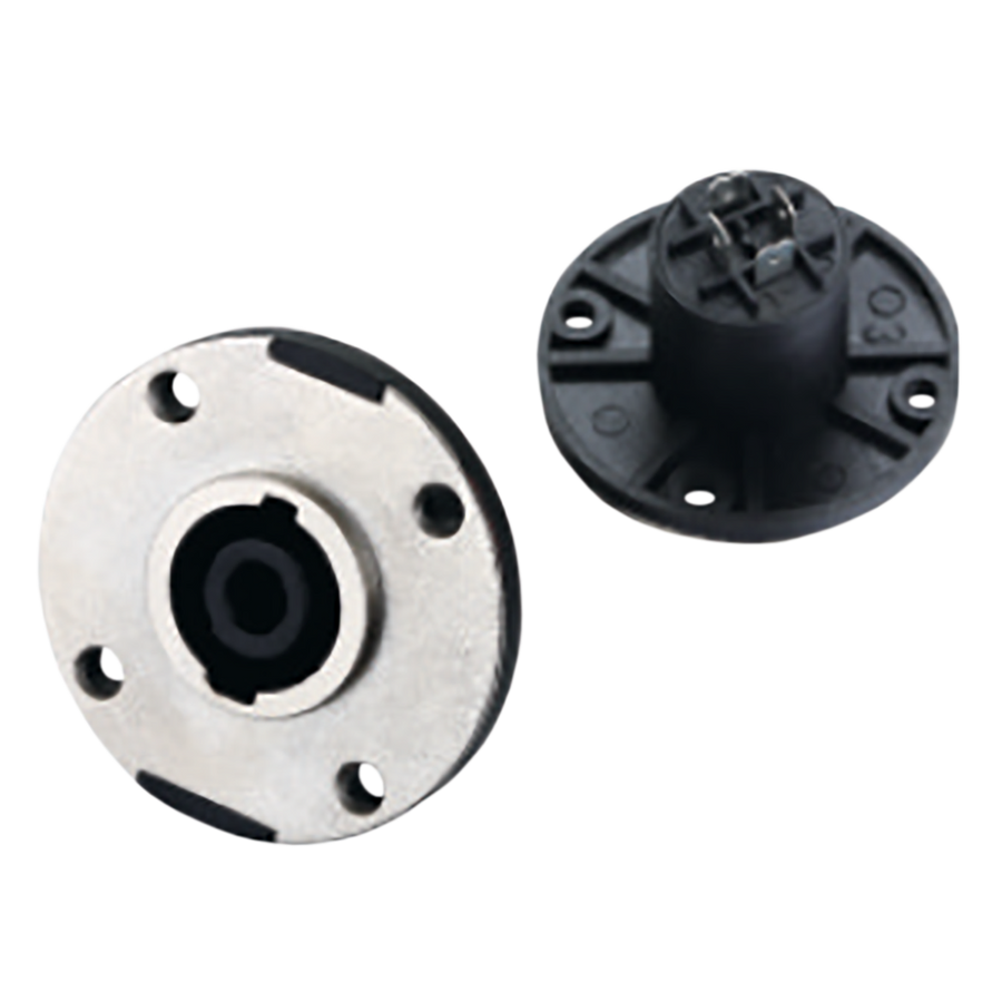 JACK SPEAKON DE CHASIS, PLACA FRONTAL METALICA, 4 PINES, 2 VIAS