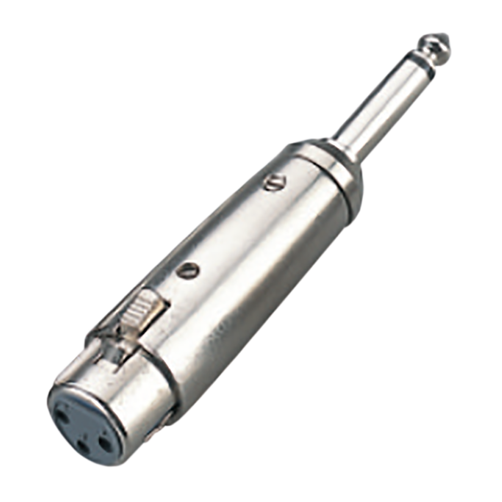 ADAPTADOR JACK XLR A PLUG 6.3MM, MONO, METALICO