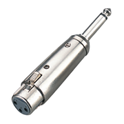 ADAPTADOR JACK XLR A PLUG 6.3MM, MONO, METALICO