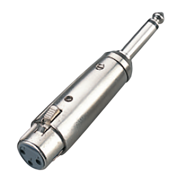 ADAPTADOR JACK XLR A PLUG 6.3MM, MONO, METALICO