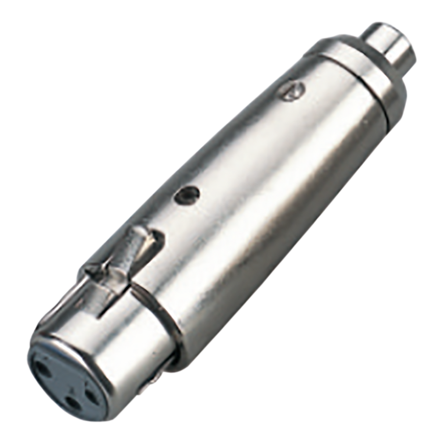 ADAPTADOR JACK XLR A JACK RCA, METALICO