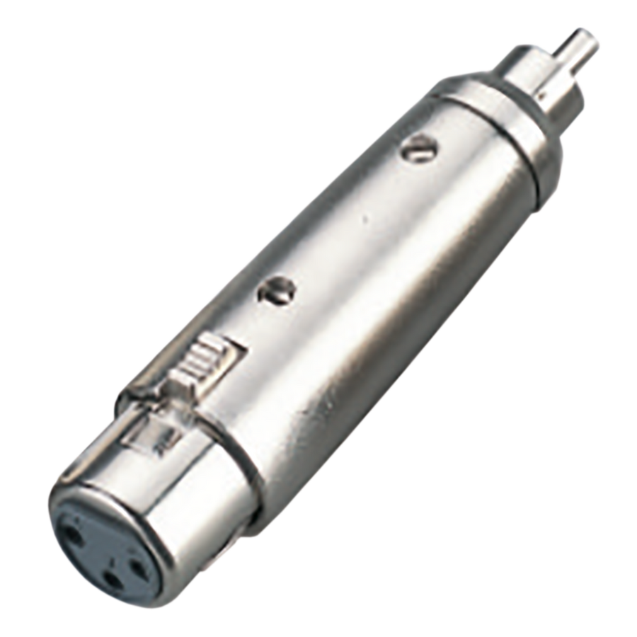 ADAPTADOR JACK XLR A PLUG RCA, METALICO