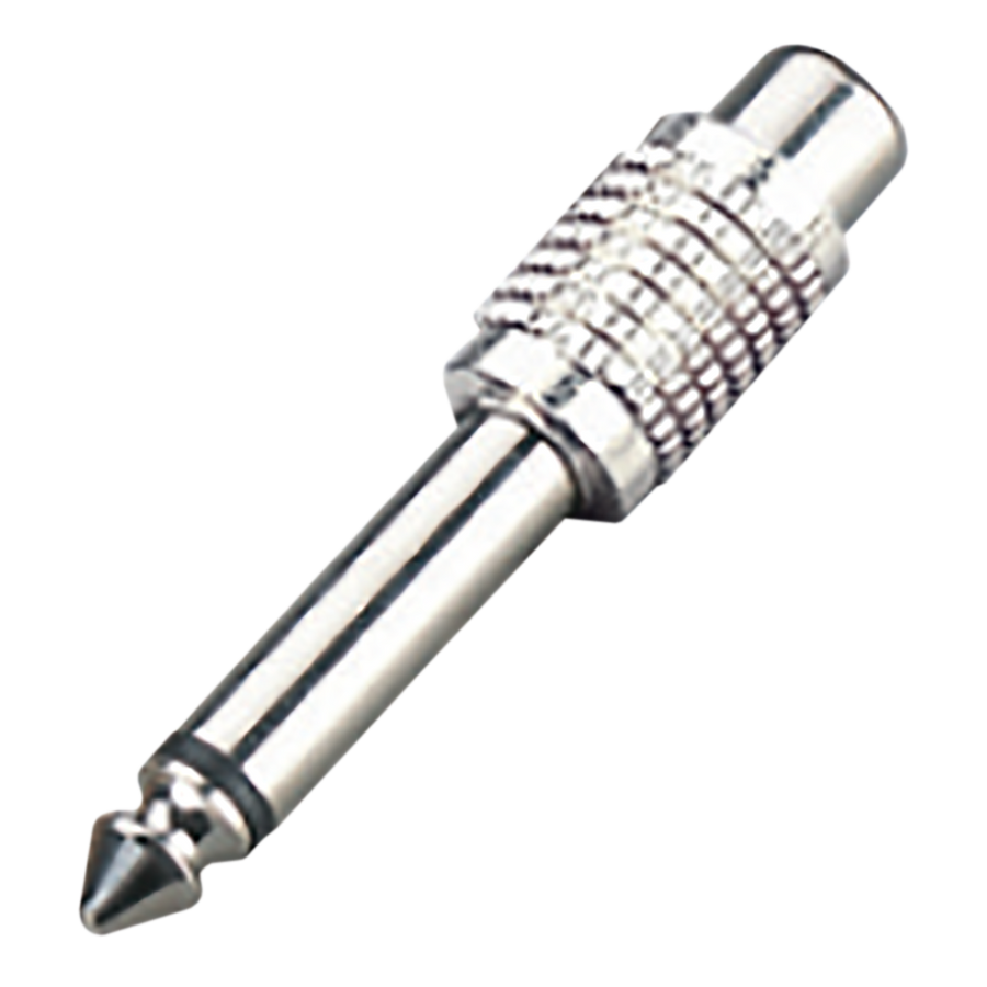 ADAPTADOR JAC RCA A PLUG 6.3MM, MONO, METALICO