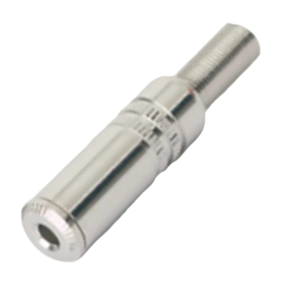 ADAPTADOR JACK 3.5 MM MONO, CON RESORTE, METALICO