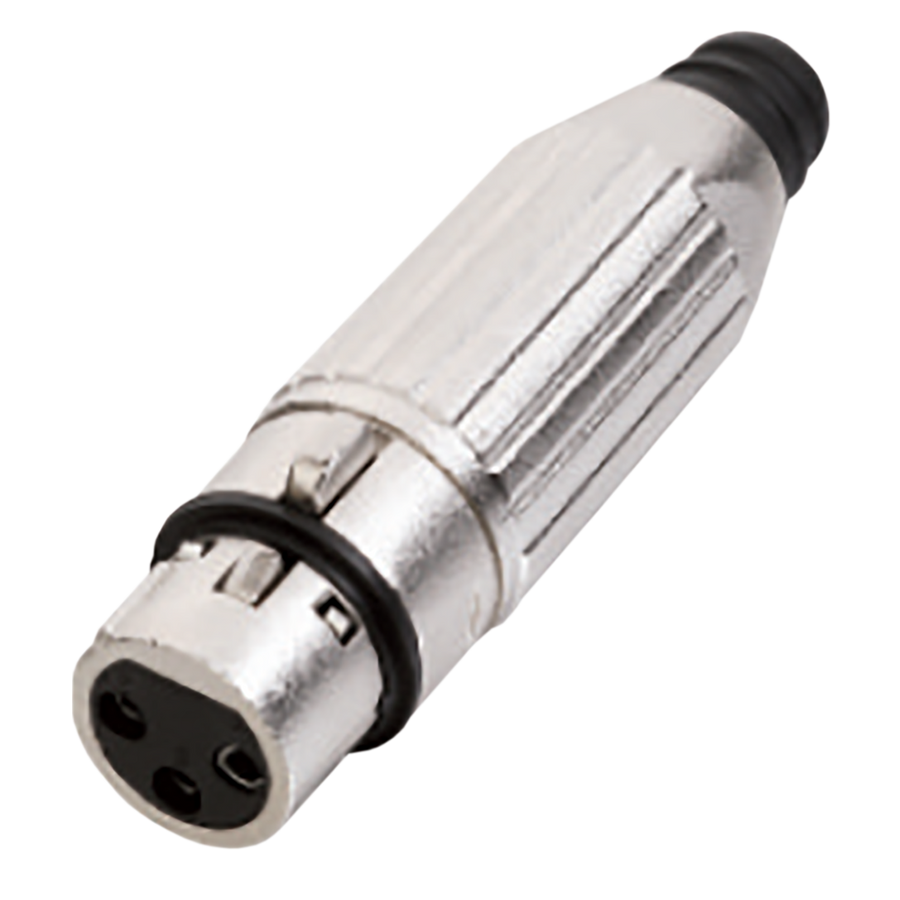 JACK XLR, 3 PINES, METALICO