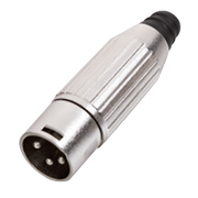 PLUG XLR, 3 PINES, METALICO