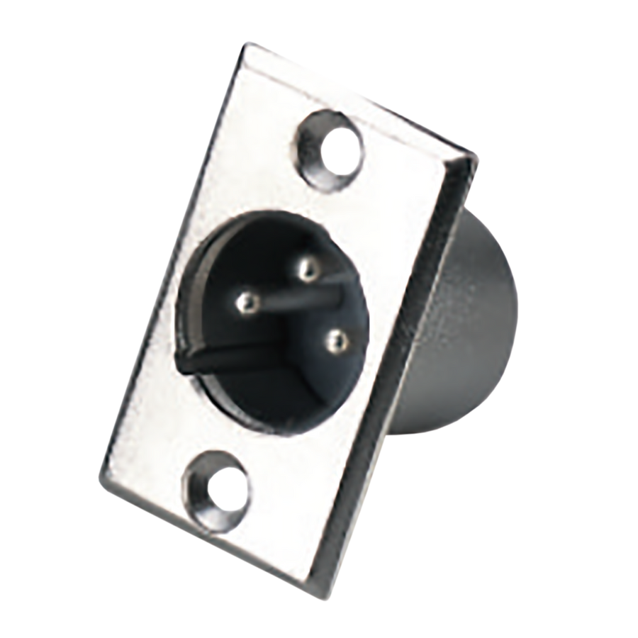 JACK XLR DE CHASIS, 3 PINES, METALICO
