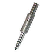 PLUG 6.3MM PLATEADO, ESTEREO CON RESORTE, METALICO